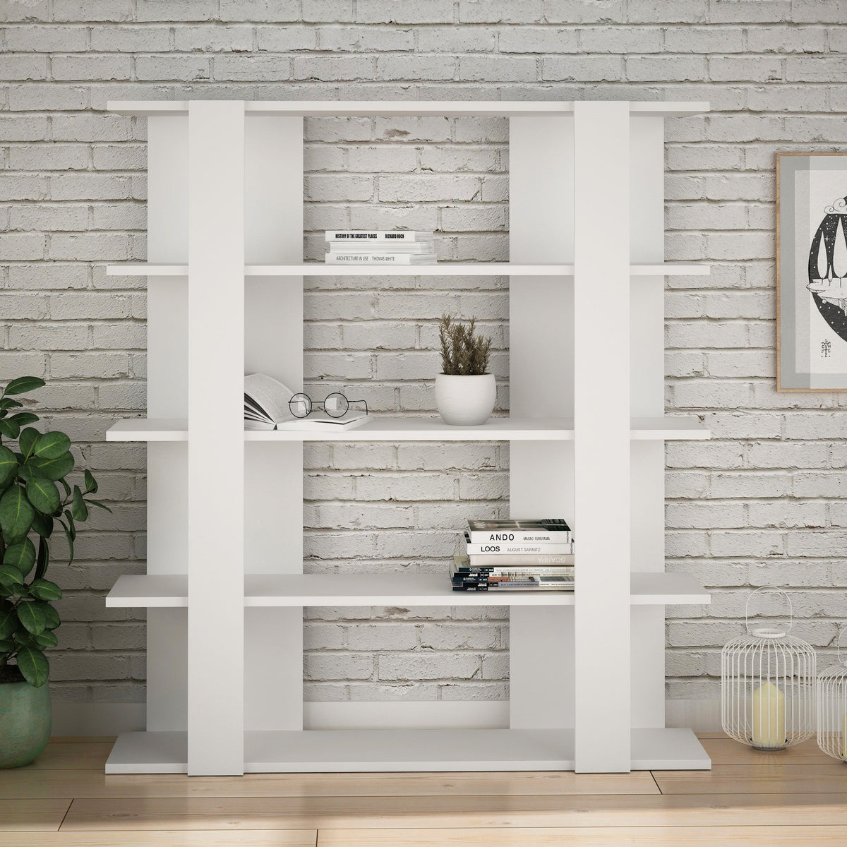 Bibliothèque/Vitrine Tita Moderne Moyenne 122cm