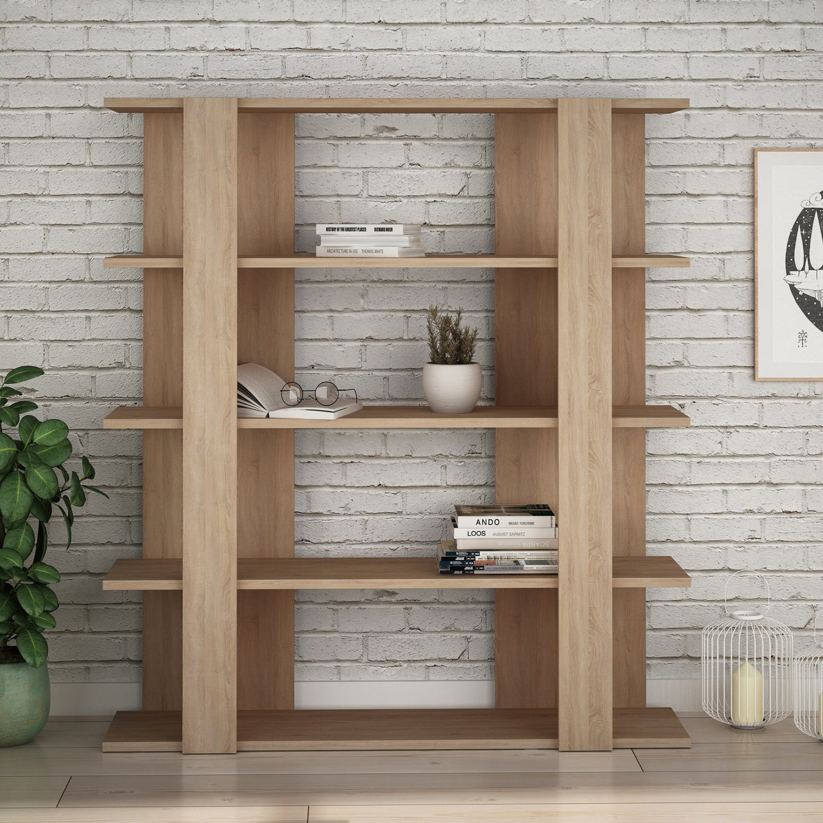 Bibliothèque/Vitrine Tita Moderne Moyenne 122cm