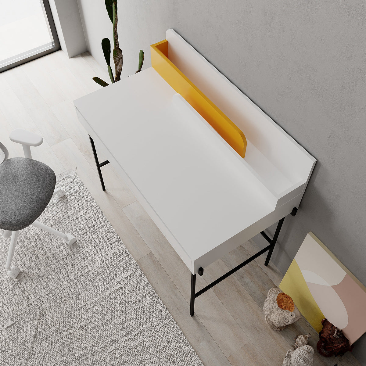 Leila Bureau moderne multifonctionnel de 110 cm de large
