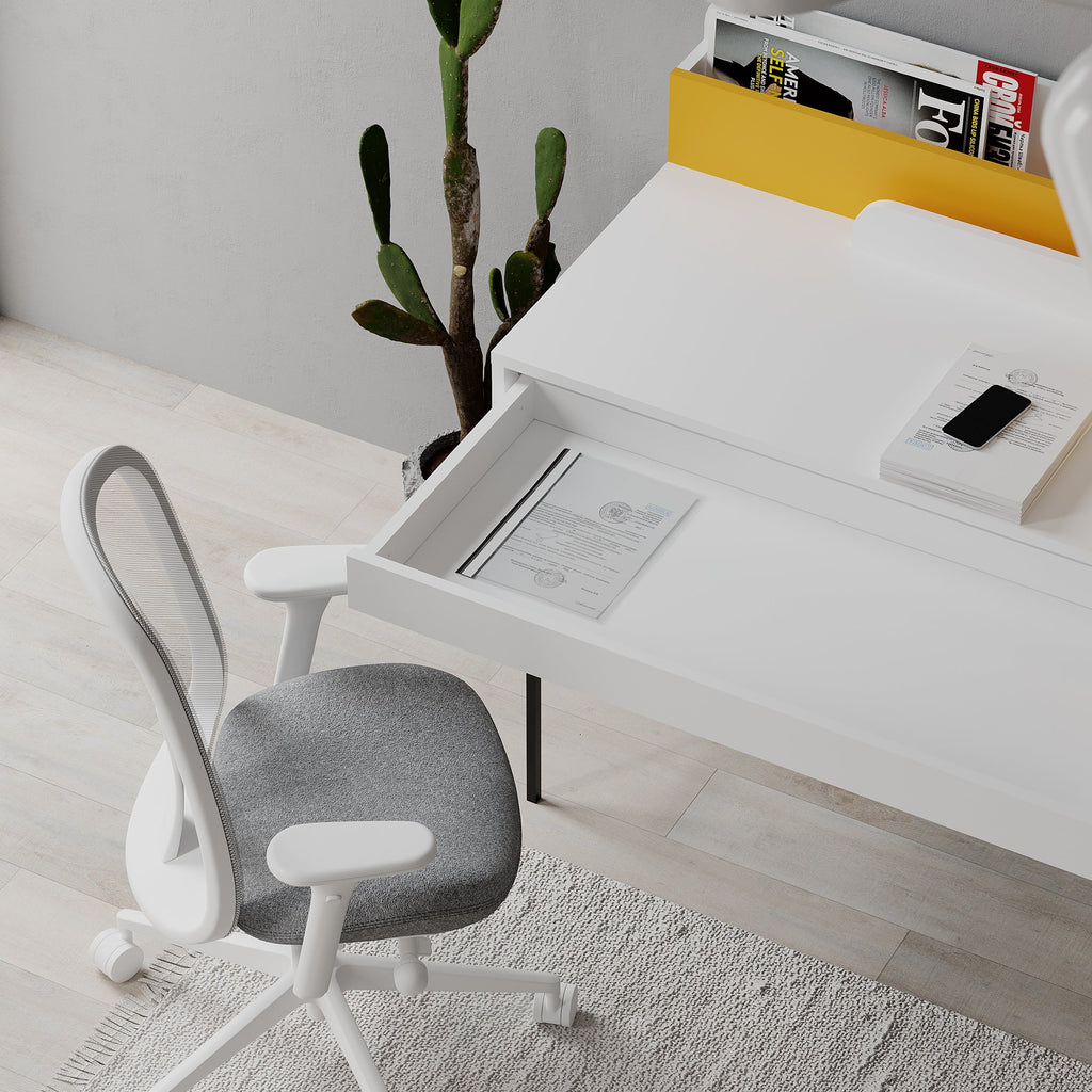 Leila Bureau moderne multifonctionnel de 110 cm de large