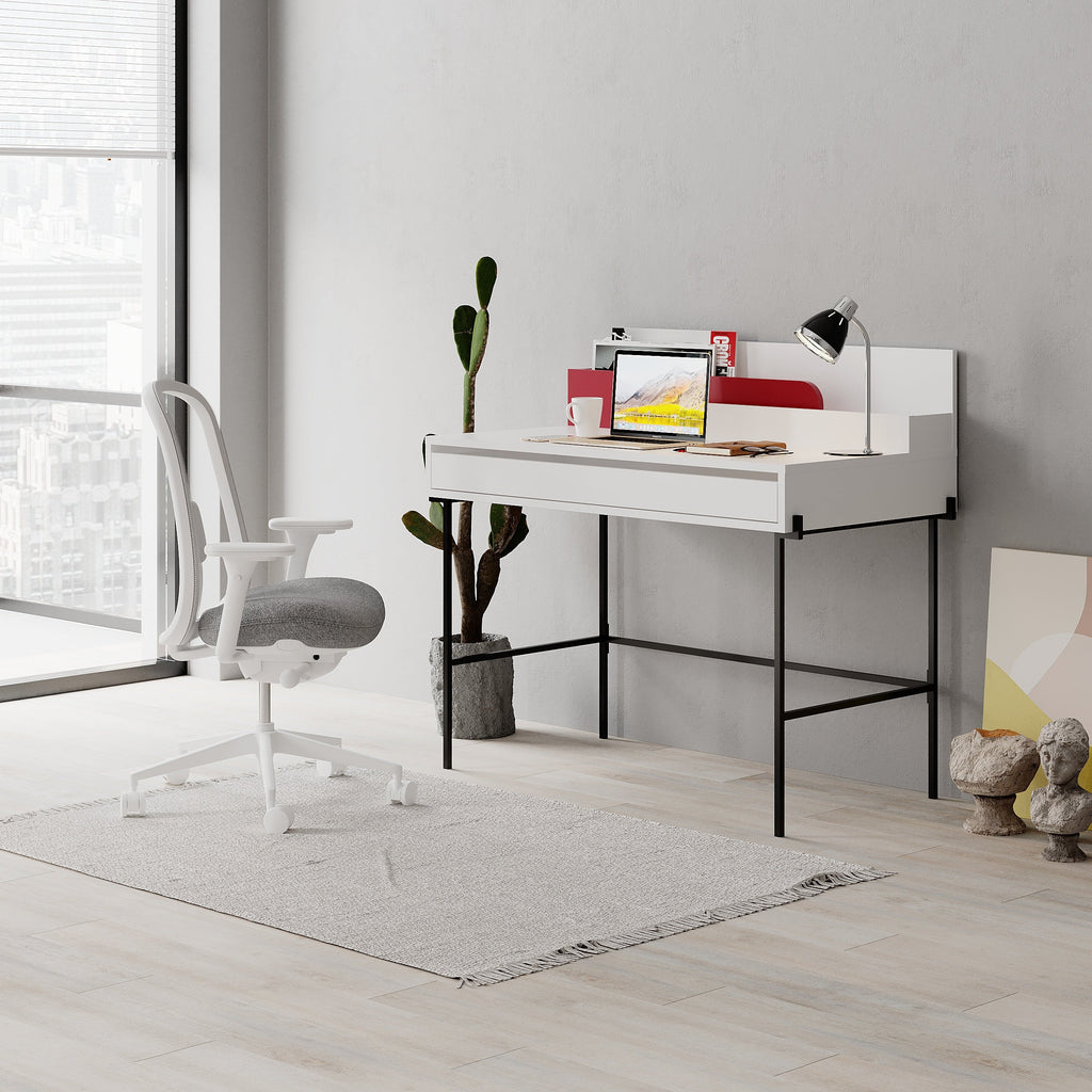 Leila Bureau moderne multifonctionnel de 110 cm de large
