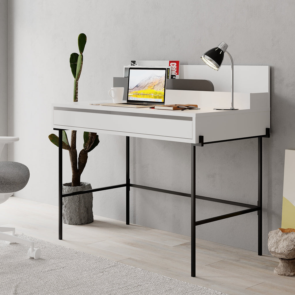 Leila Bureau moderne multifonctionnel de 110 cm de large