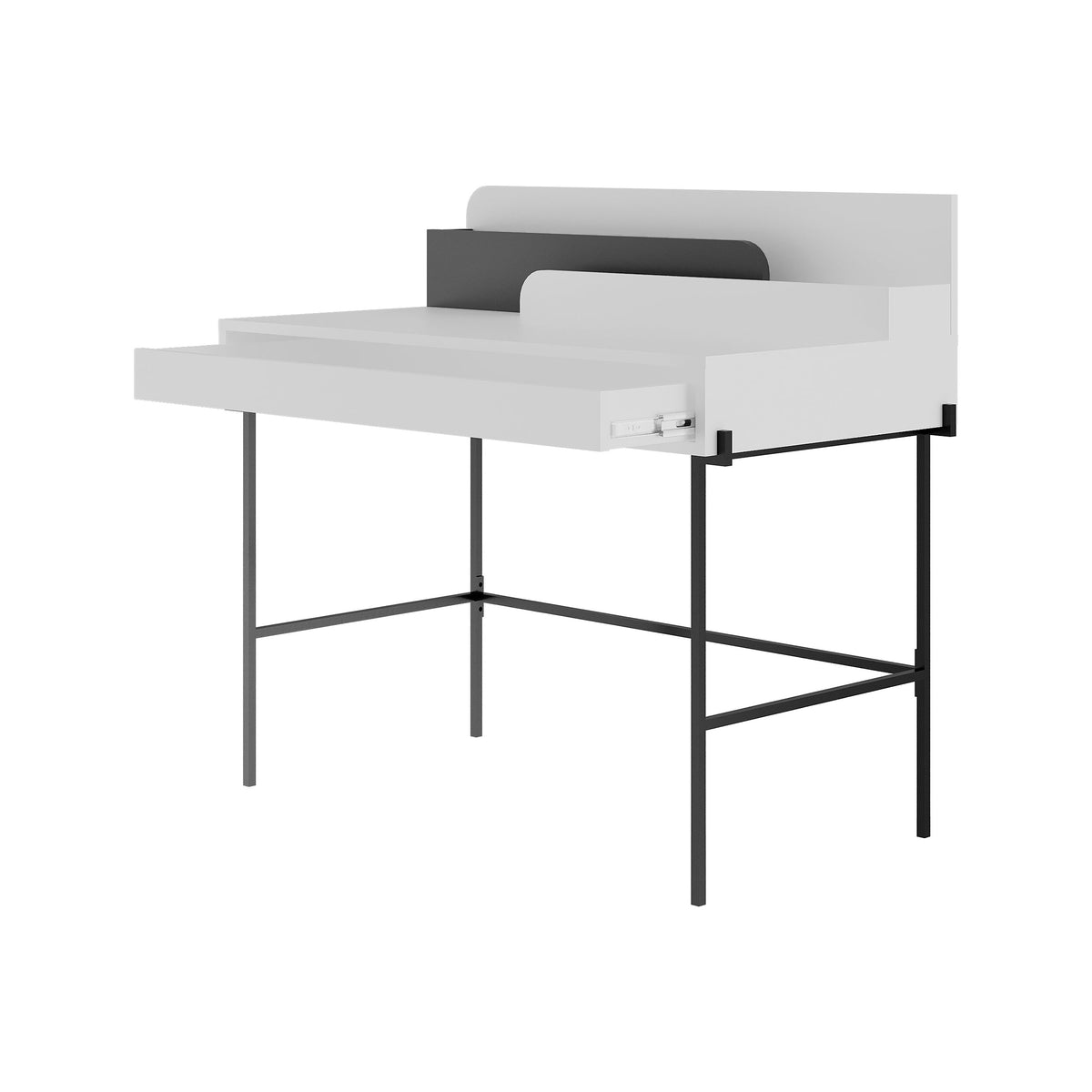 Leila Bureau moderne multifonctionnel de 110 cm de large