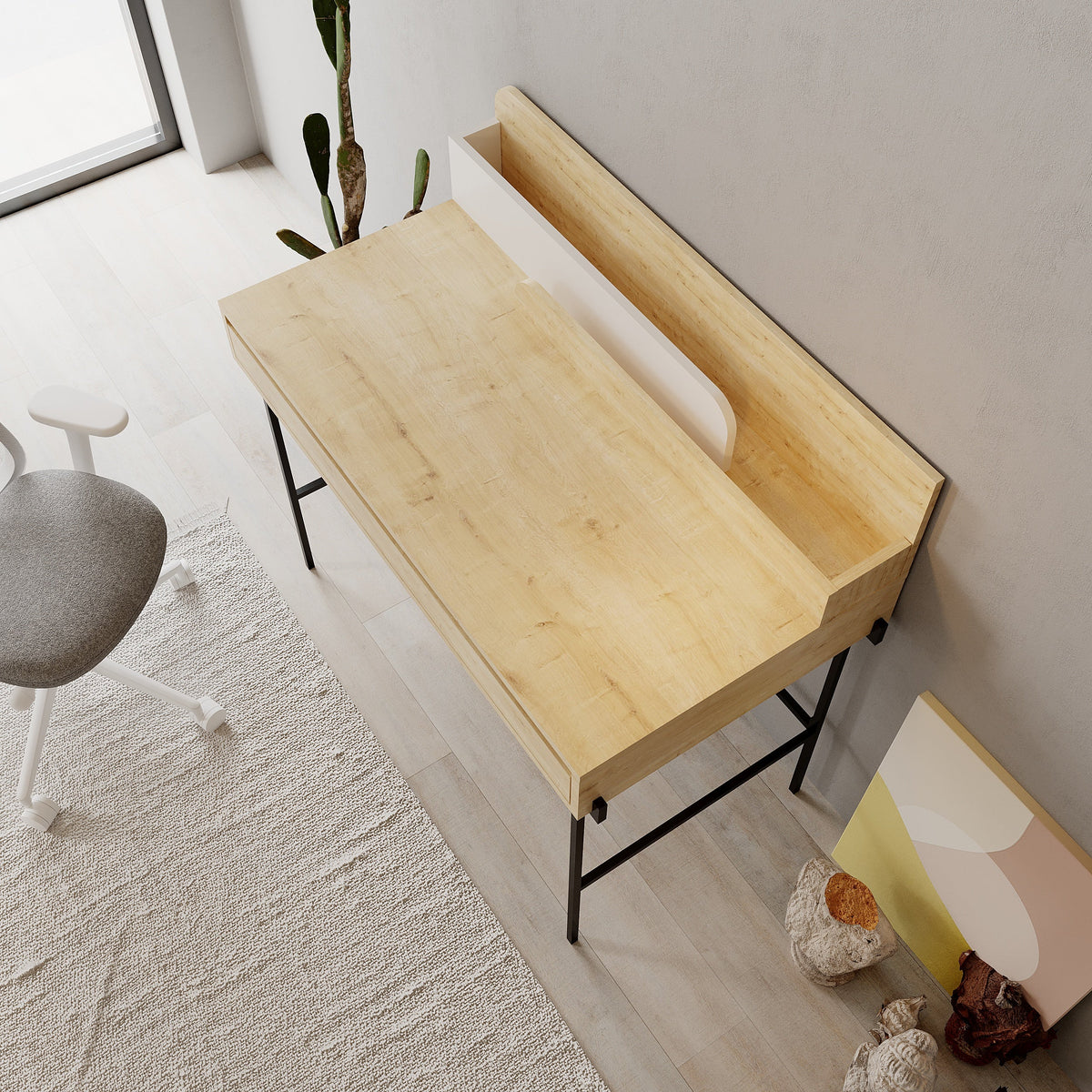 Leila Bureau moderne multifonctionnel de 110 cm de large