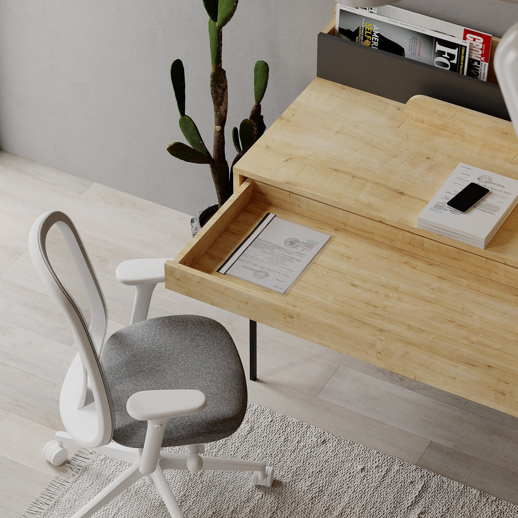 Leila Bureau moderne multifonctionnel de 110 cm de large