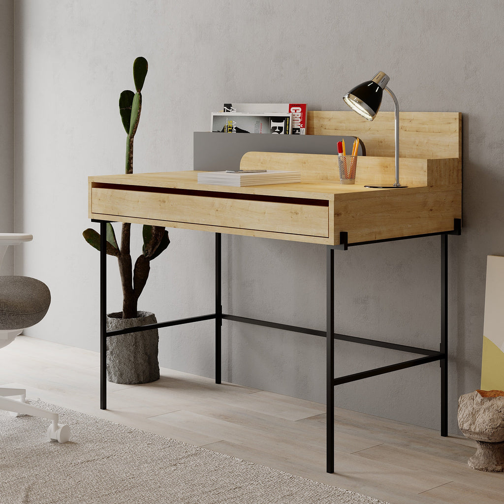 Leila Bureau moderne multifonctionnel de 110 cm de large