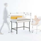 Leila Bureau moderne multifonctionnel de 110 cm de large