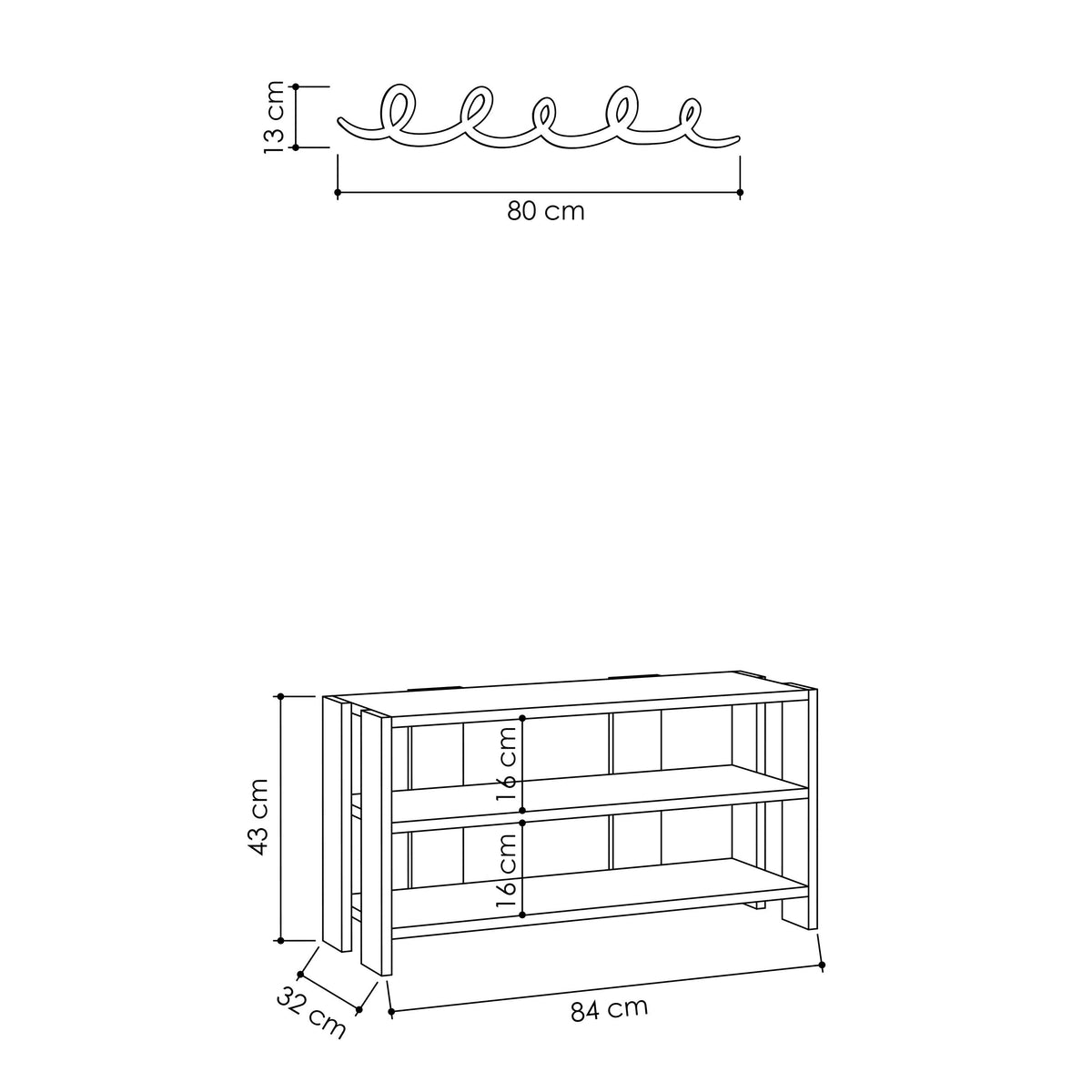 Meuble à Chaussures Moderne Tono avec Cintre