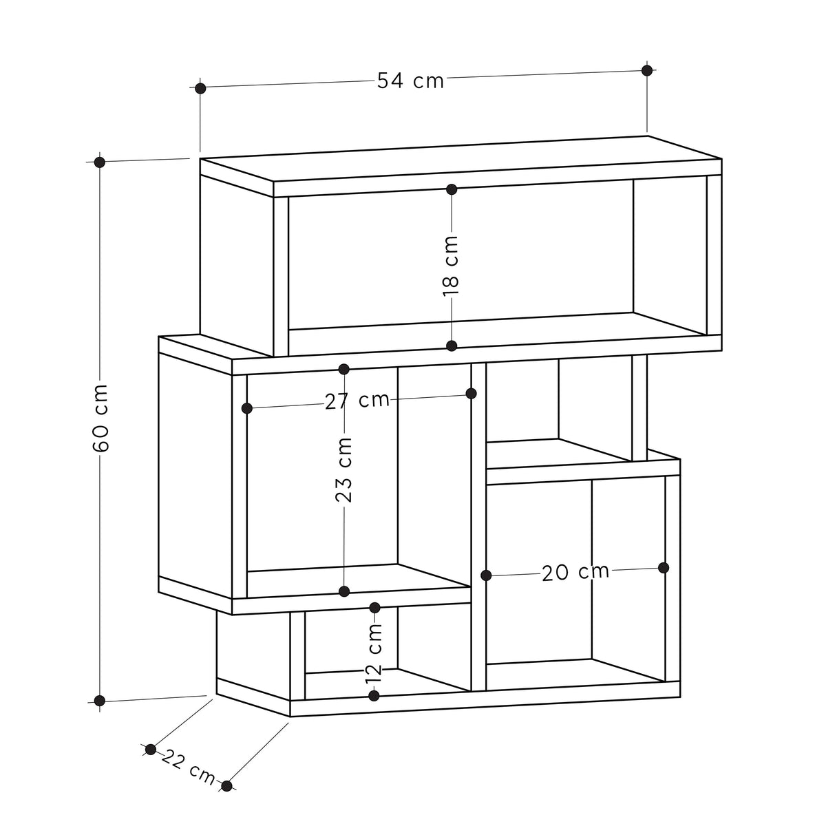 Table d'appoint Karma Modern Polyvalente Avec Créativité H 60.5cm