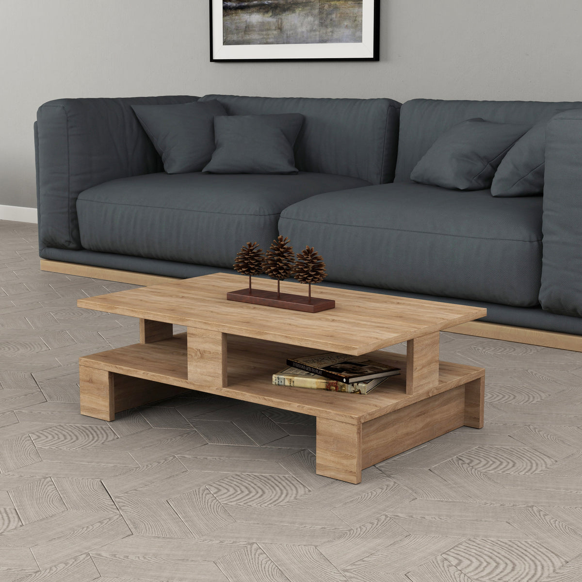 Table basse multifonctionnelle Mansu H 27,5 cm