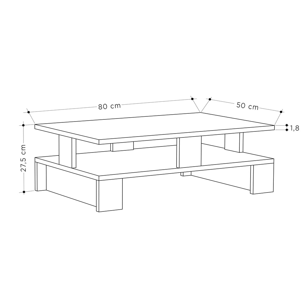 Table basse multifonctionnelle Mansu H 27,5 cm