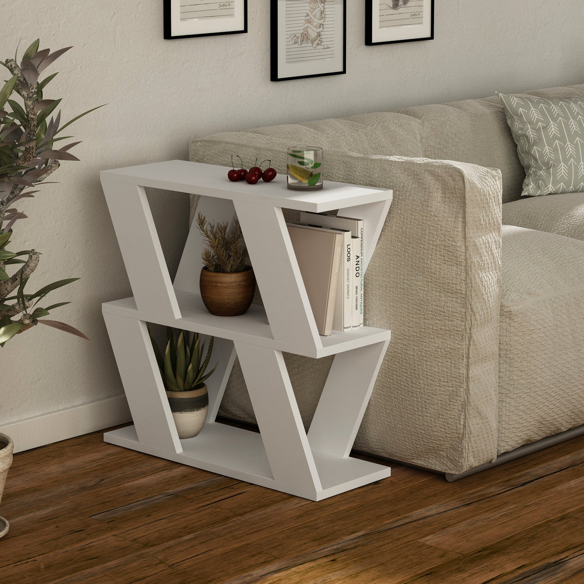 Table basse Lazena – Table d'appoint compacte et moderne