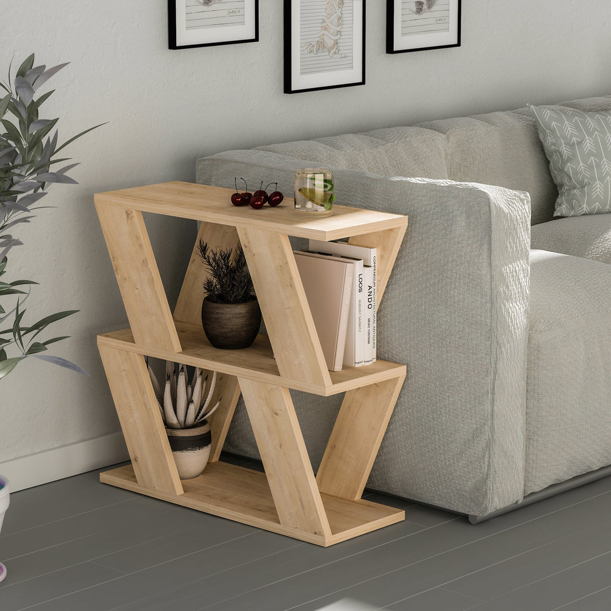 Table basse Lazena – Table d'appoint compacte et moderne