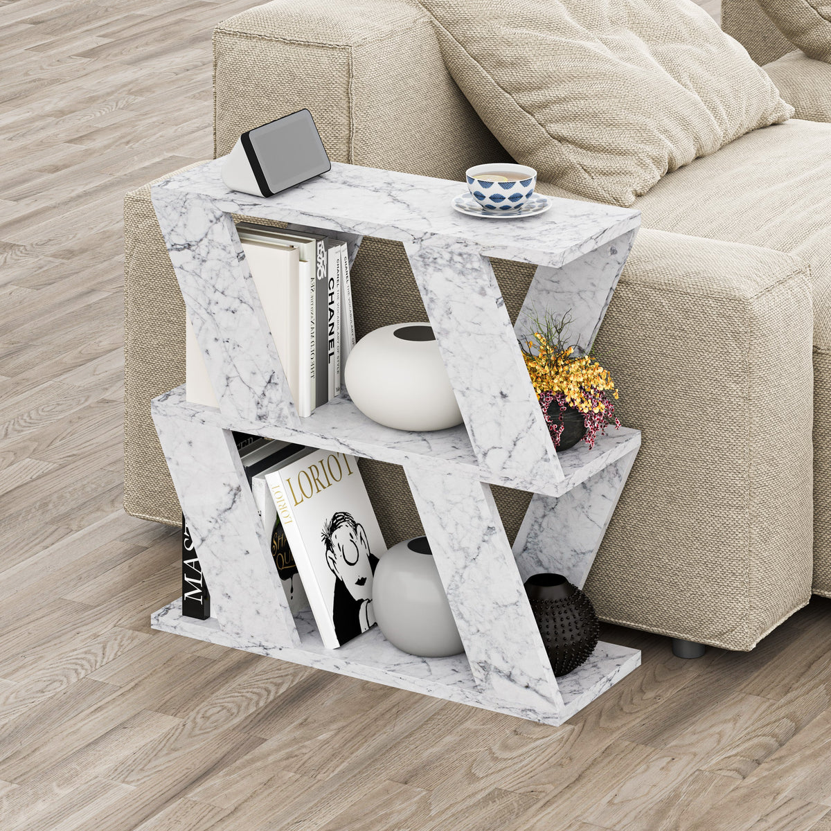 Table basse Lazena – Table d'appoint compacte et moderne