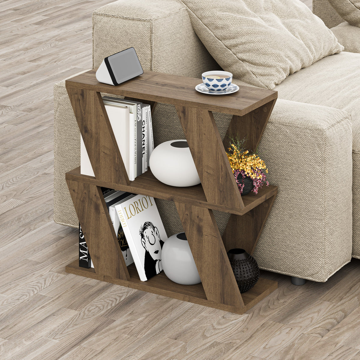 Table basse Lazena – Table d'appoint compacte et moderne