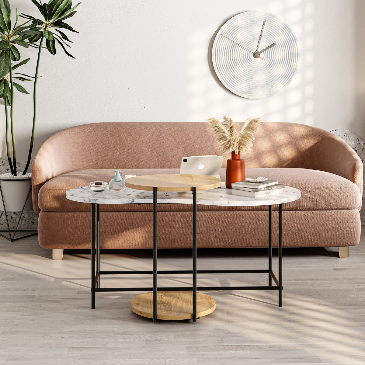 Table basse gigogne Cuddle - Ensemble moderne de 2 pièces