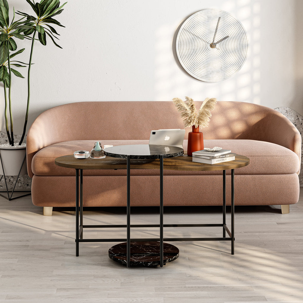 Table basse gigogne Cuddle - Ensemble moderne de 2 pièces