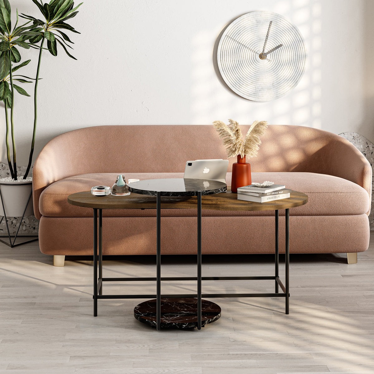 Table basse gigogne Cuddle - Ensemble moderne de 2 pièces