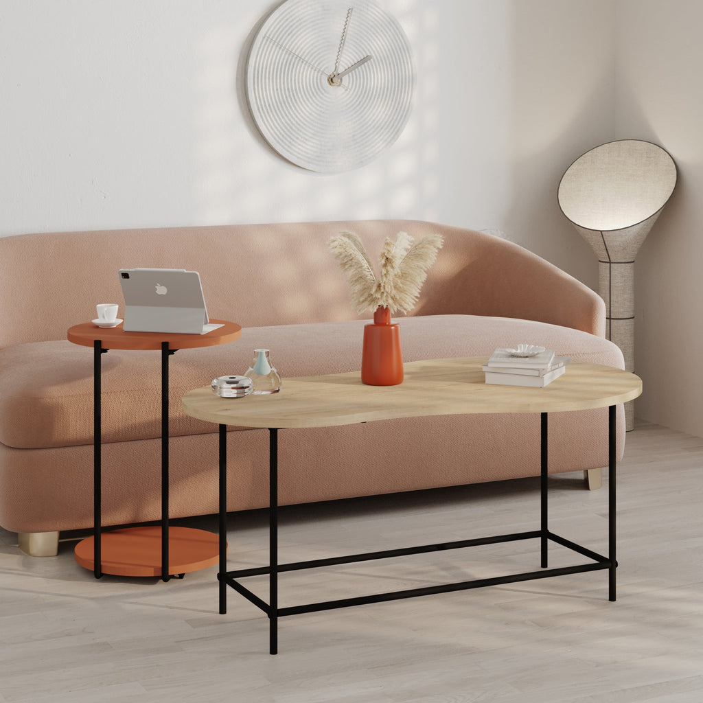 Table basse gigogne Cuddle - Ensemble moderne de 2 pièces