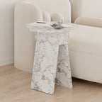 Table d'appoint Chen – Table d'appoint ronde moderne pour salon, chambre ou entrée