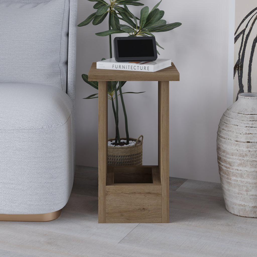 Table d'appoint Tasos – Table d'appoint compacte et moderne pour chevet et canapé