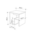 Table d'appoint Bon avec porte-revues – Table d'appoint compacte et moderne pour petits espaces