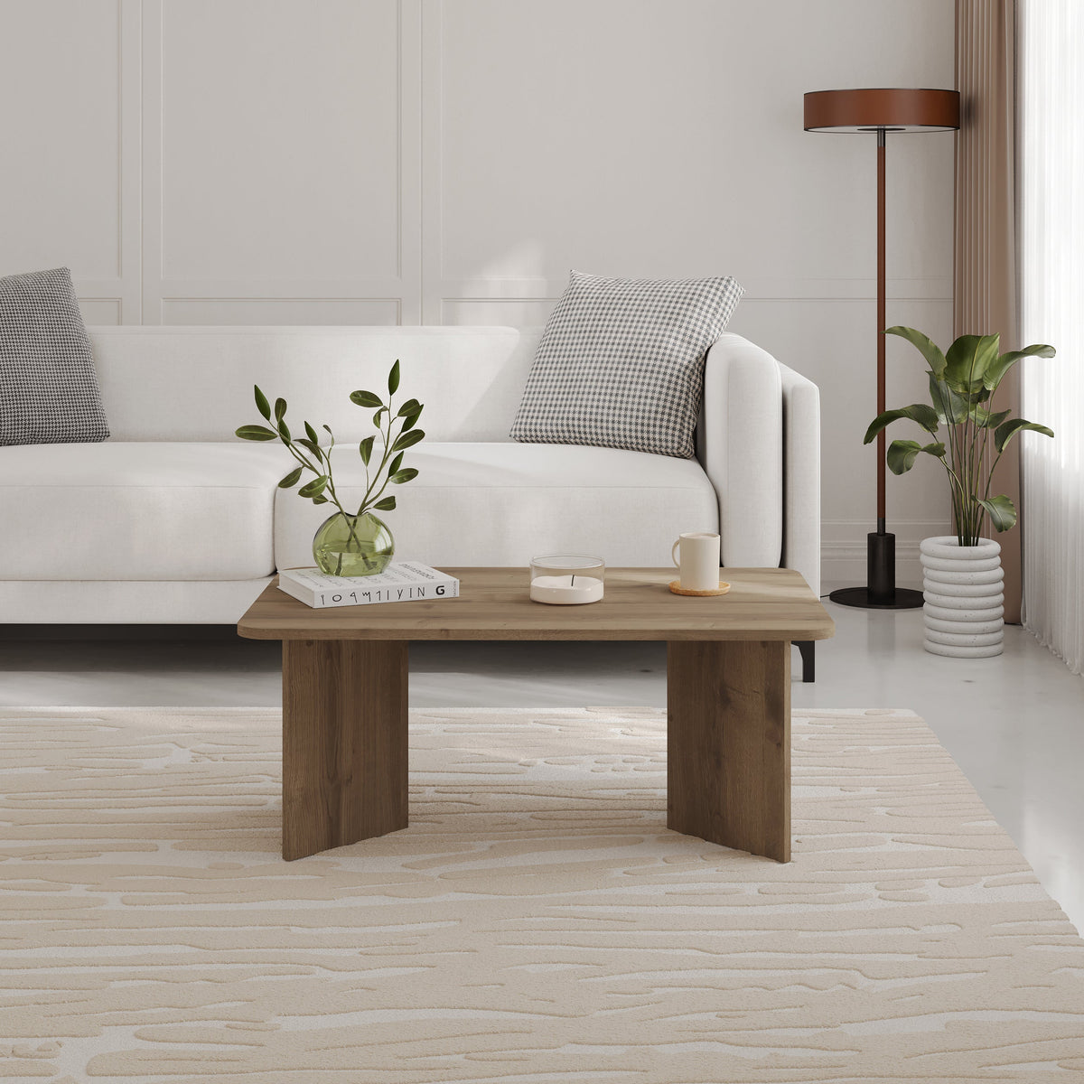 Table basse Sam Modern Radius - 60x100 cm