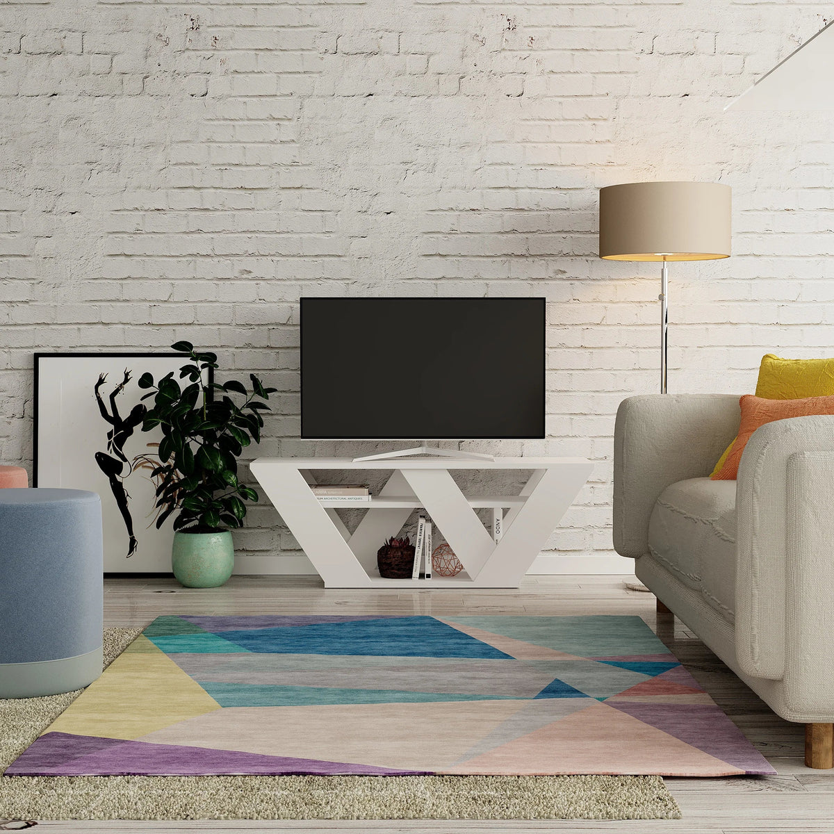 Meuble TV moderne Pipralla 110 cm