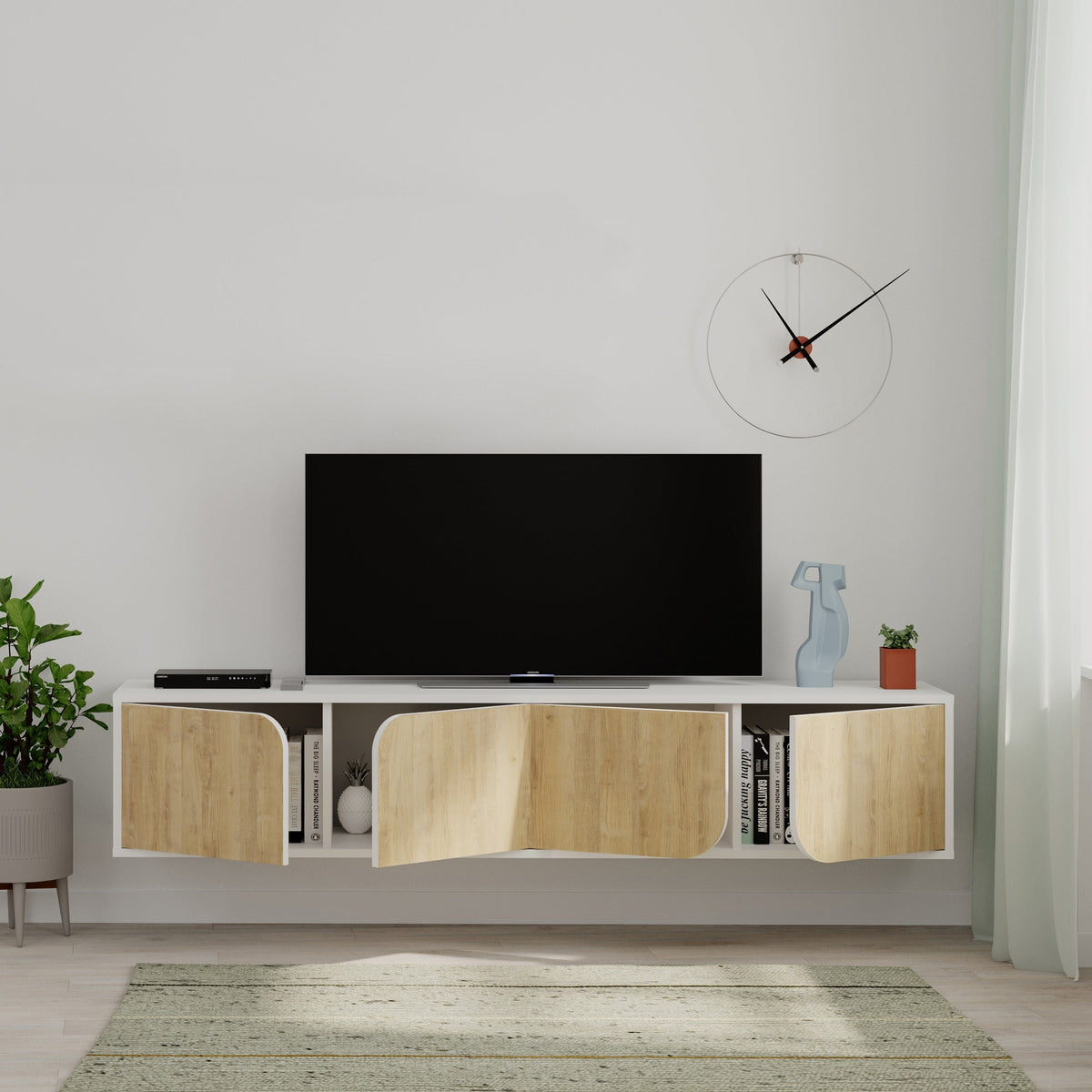 Meuble TV flottant moderne Spark