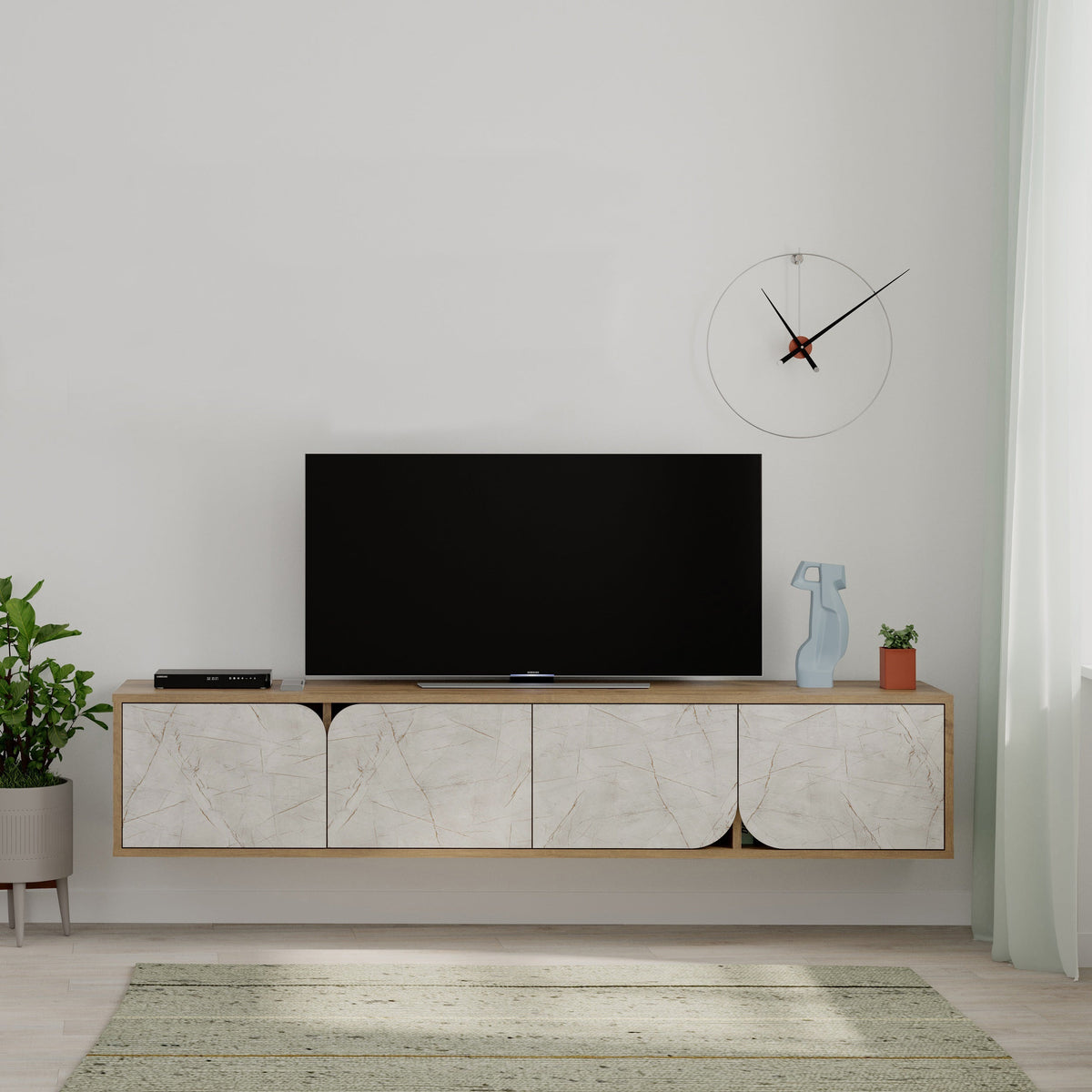 Meuble TV flottant moderne Spark