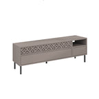 Meuble TV moderne Heaton, meuble multimédia avec armoire de rangement 144,6 cm