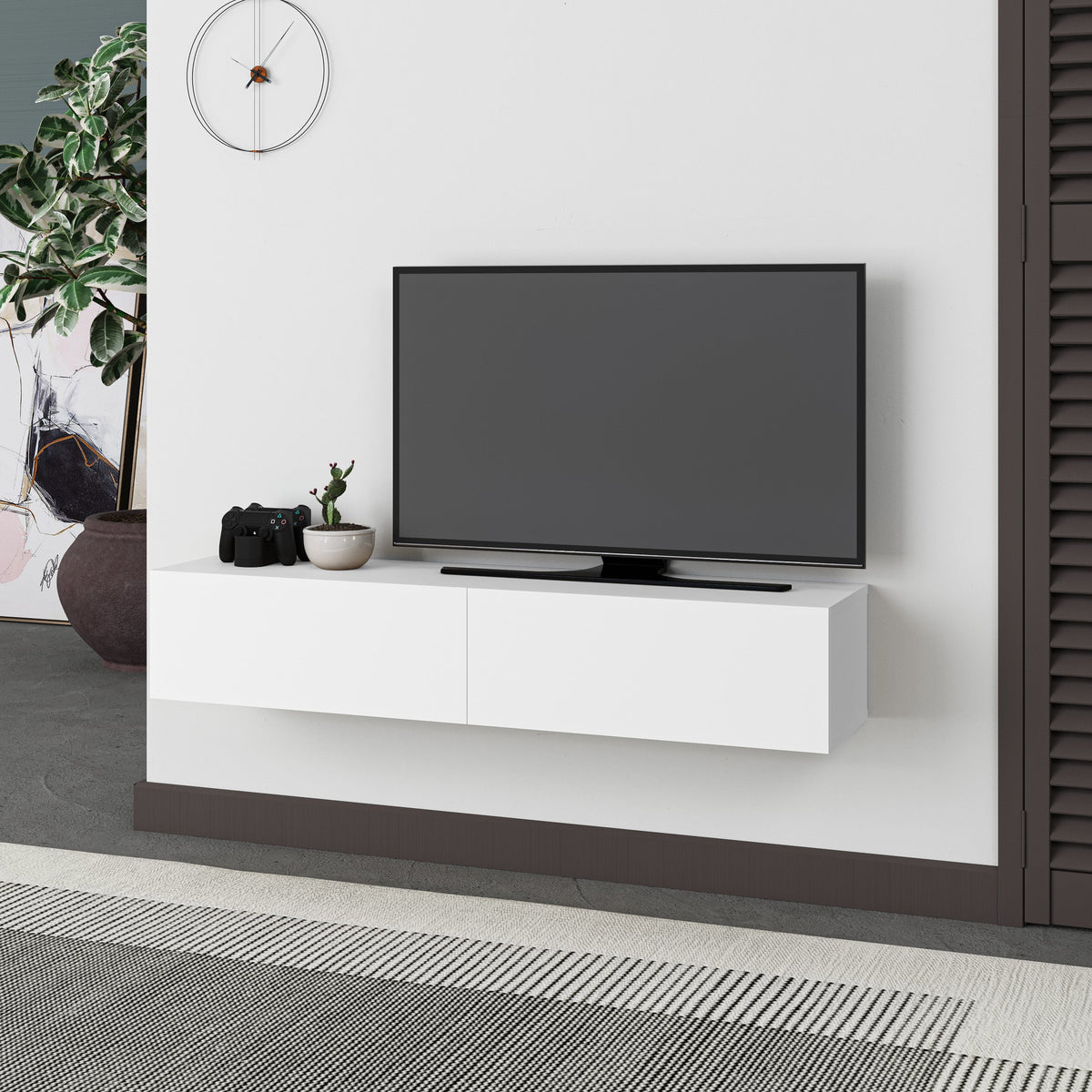Meuble TV mural design Francy 135 cm