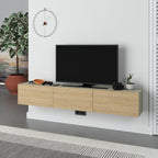 Meuble TV moderne Francy - Mural - 3 compartiments - 180 cm