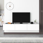 Meuble TV moderne Francy - Mural - 3 compartiments - 180 cm