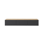 Meuble TV moderne Francy - Mural - 3 compartiments - 180 cm