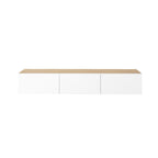 Meuble TV moderne Francy - Mural - 3 compartiments - 180 cm
