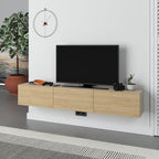 Meuble TV moderne Francy - Mural - 3 compartiments - 180 cm