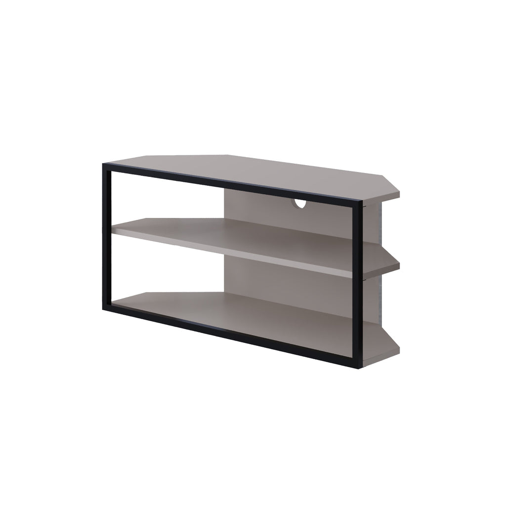 Meuble TV d'angle Echo – Unité d'angle compacte pour téléviseurs avec étagères de rangement pour salons ou appartements