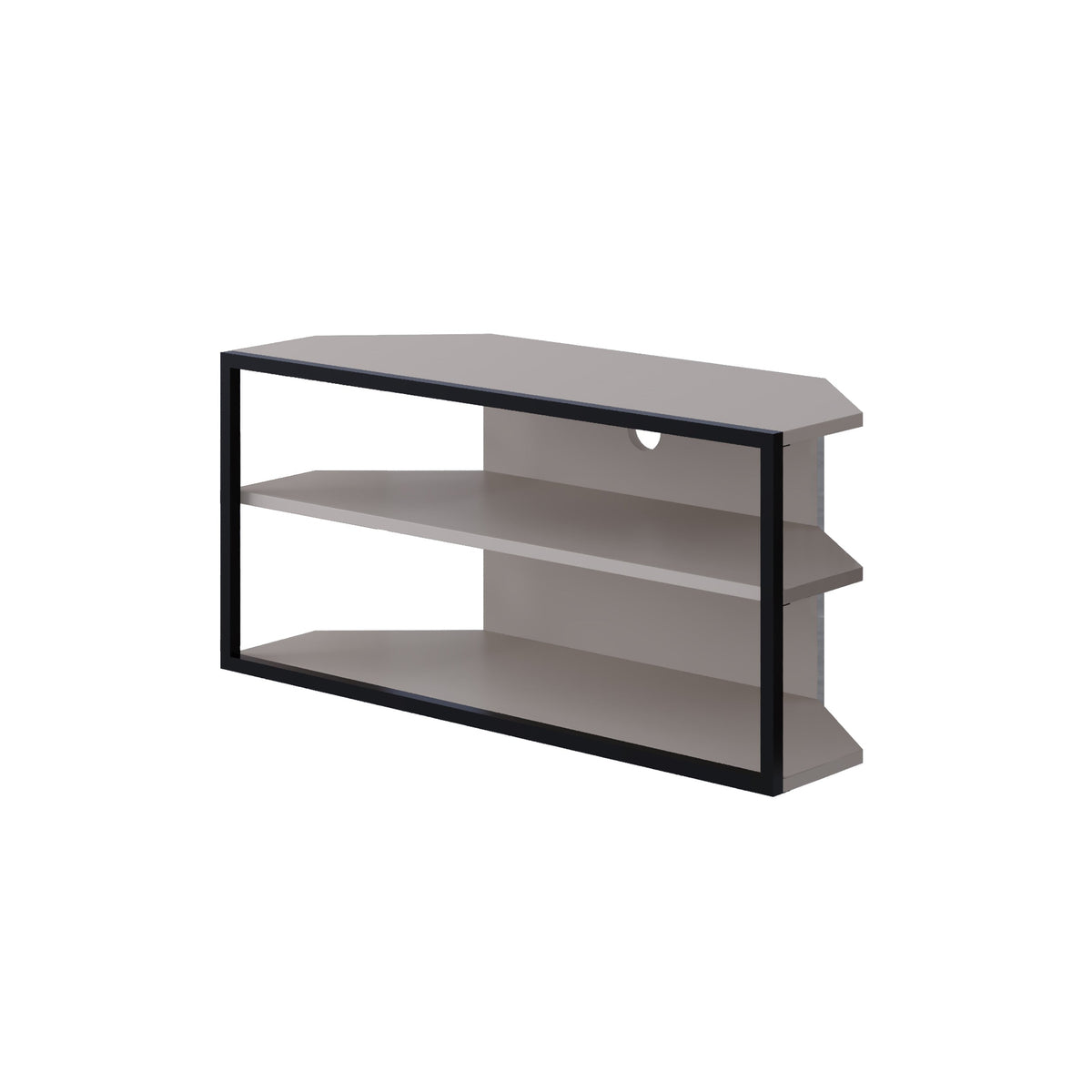 Meuble TV d'angle Echo – Unité d'angle compacte pour téléviseurs avec étagères de rangement pour salons ou appartements