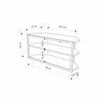 Meuble TV d'angle Echo – Unité d'angle compacte pour téléviseurs avec étagères de rangement pour salons ou appartements