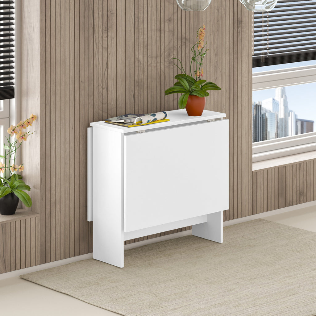 Table de salle à manger Artemio – Pliante – Finition blanche