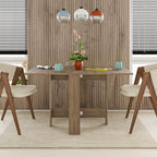 Table à manger Artemio – Pliante – Effet chêne foncé