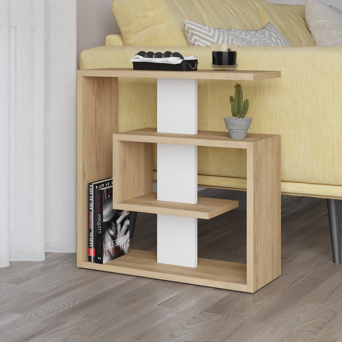 Table d'appoint Saly moderne multifonctionnelle et créative H 57cm 3 niveaux