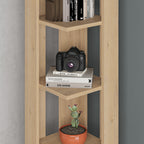 Nati Bibliothèque d'Angle Moderne Étagère de Présentation Haute 161cm