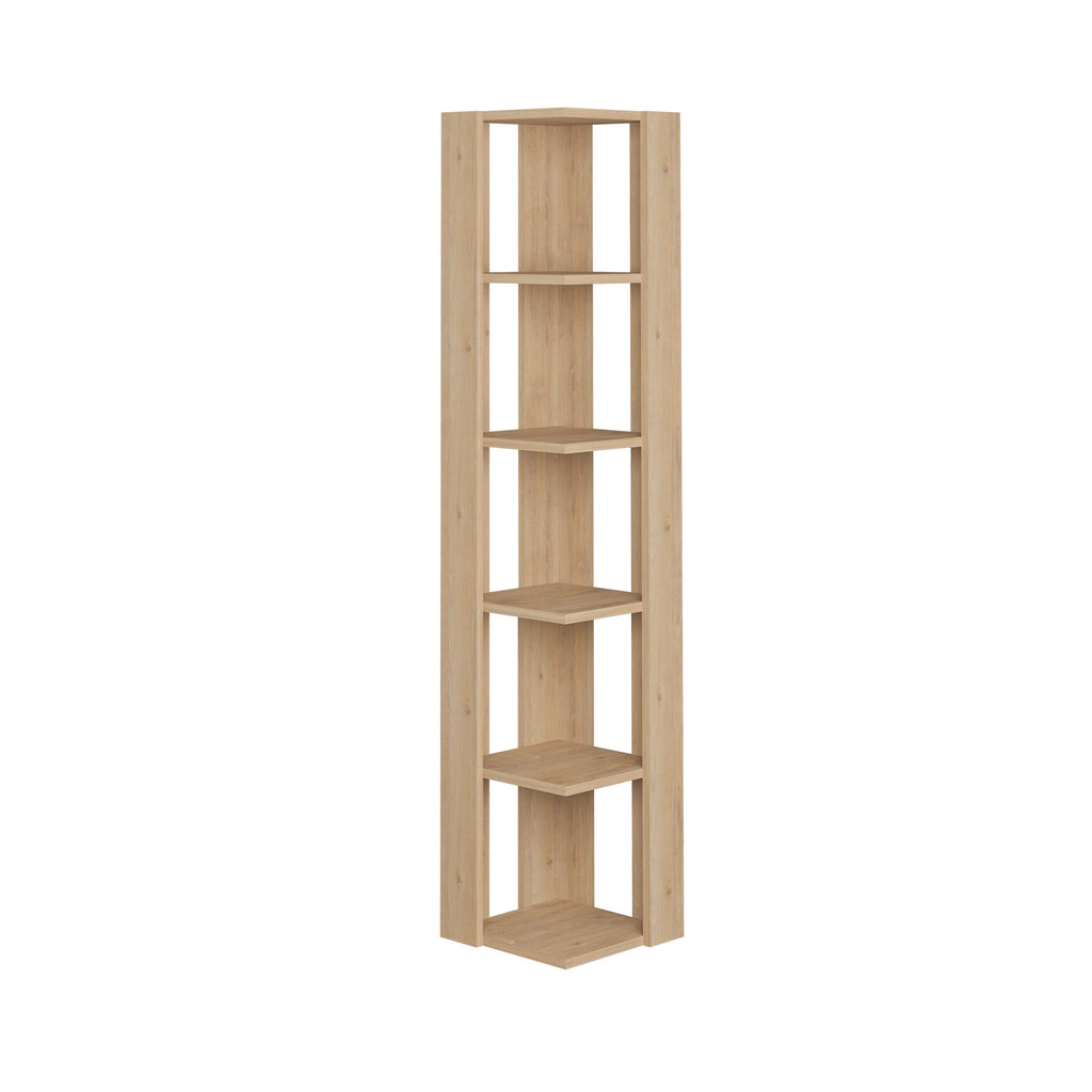 Nati Bibliothèque d'Angle Moderne Étagère de Présentation Haute 161cm