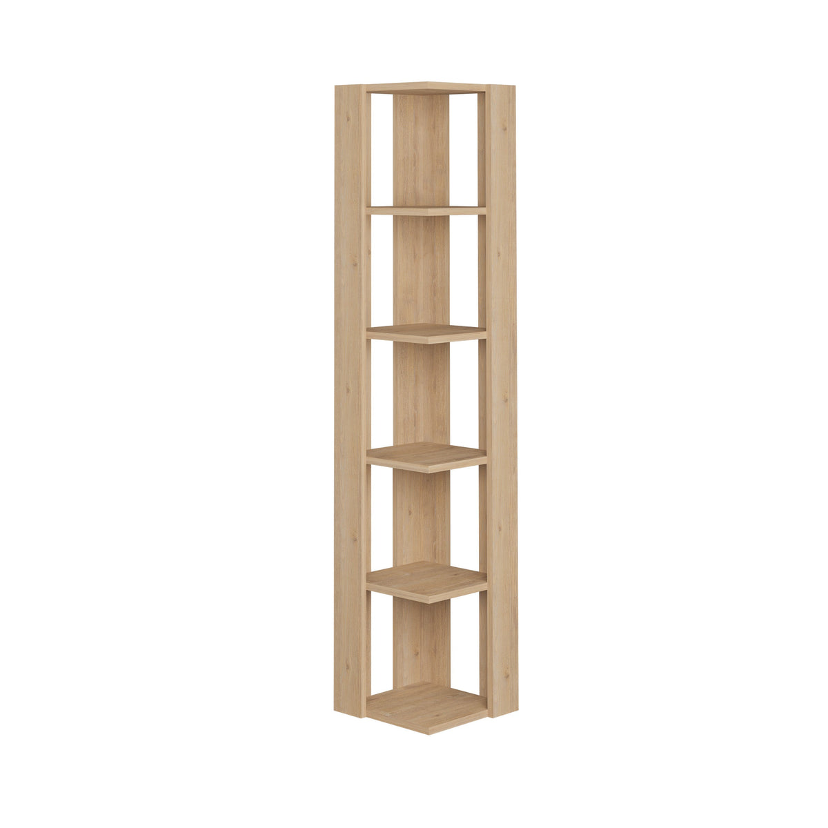Nati Bibliothèque d'Angle Moderne Étagère de Présentation Haute 161cm