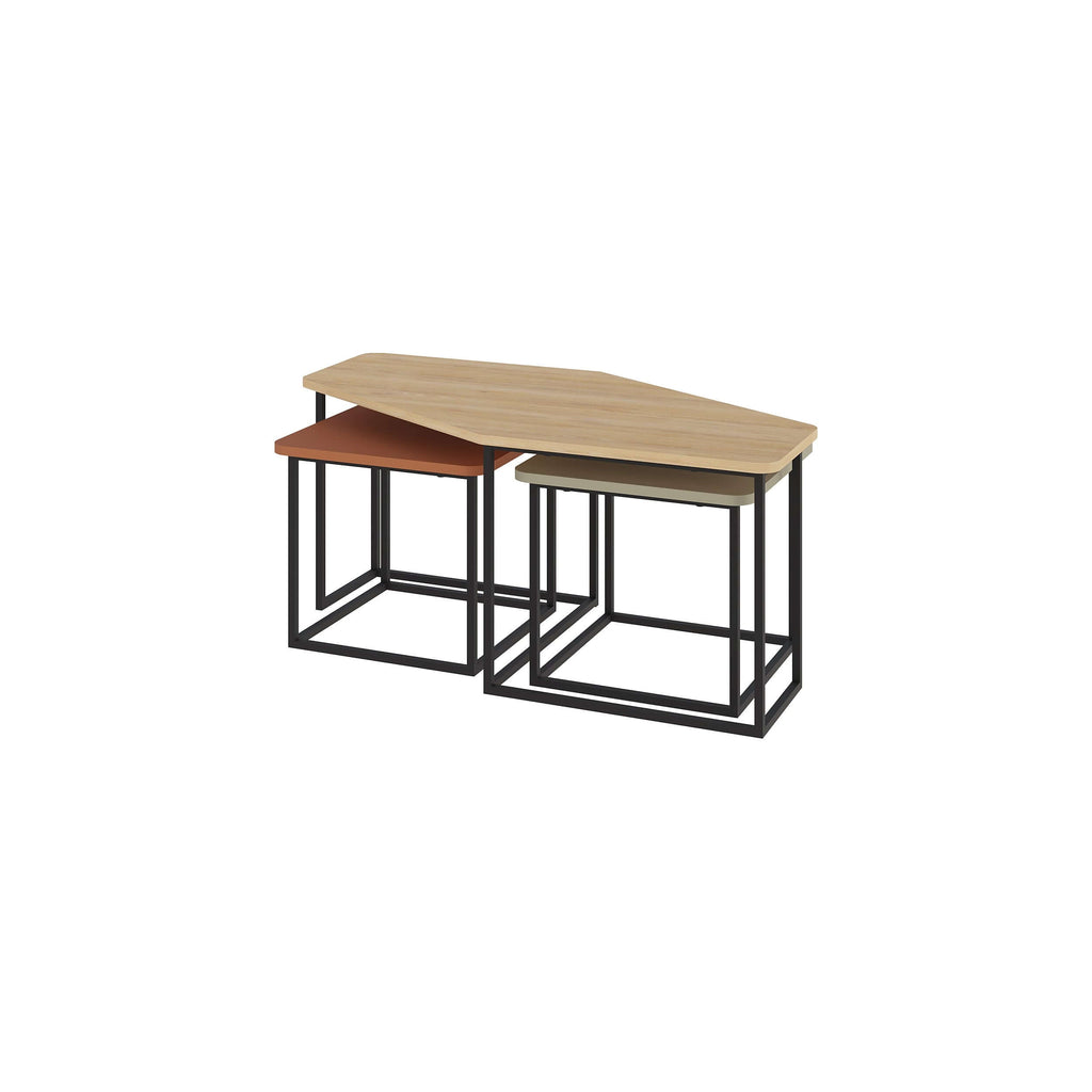 Table basse moderne Nesty 3 pièces