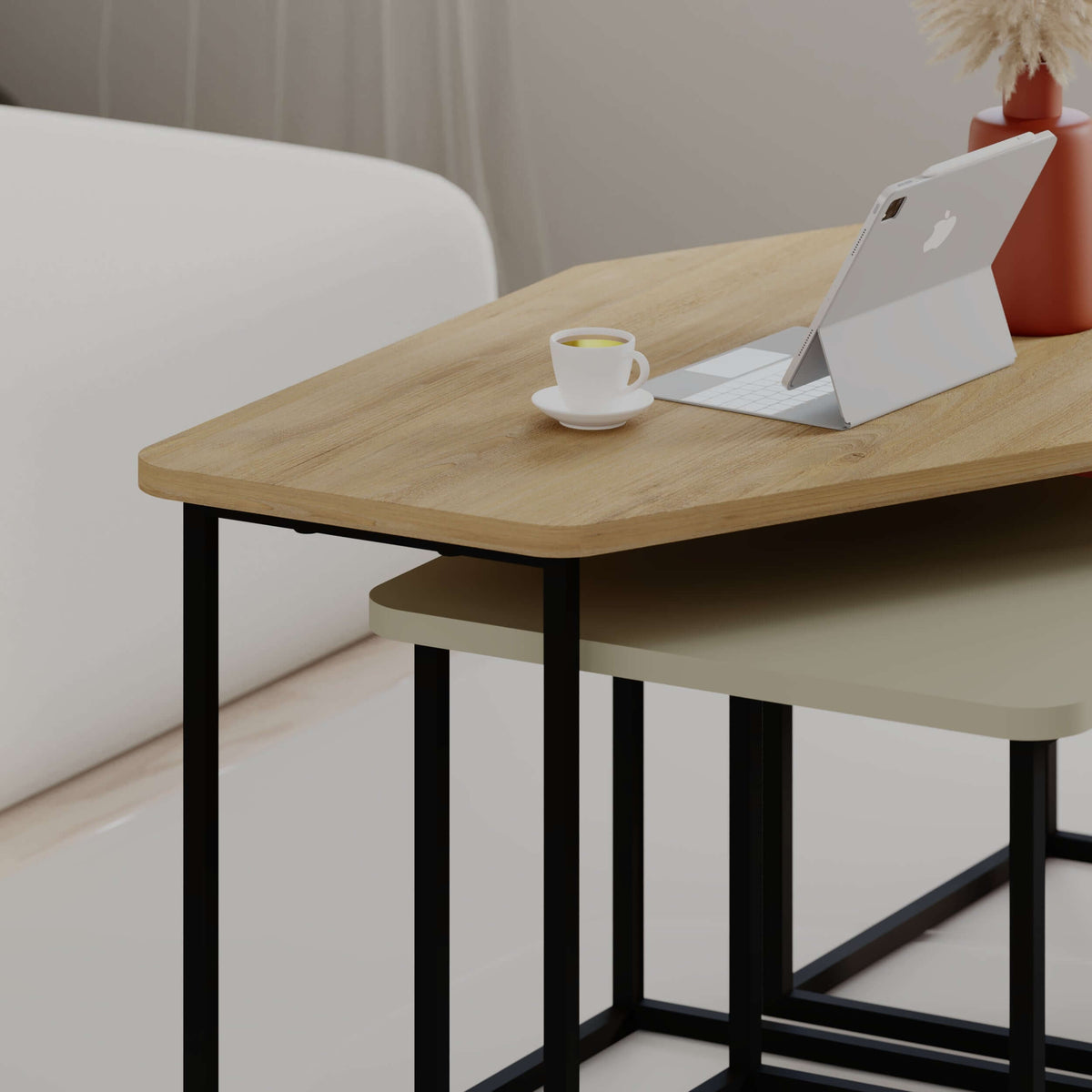 Table basse moderne Nesty 3 pièces