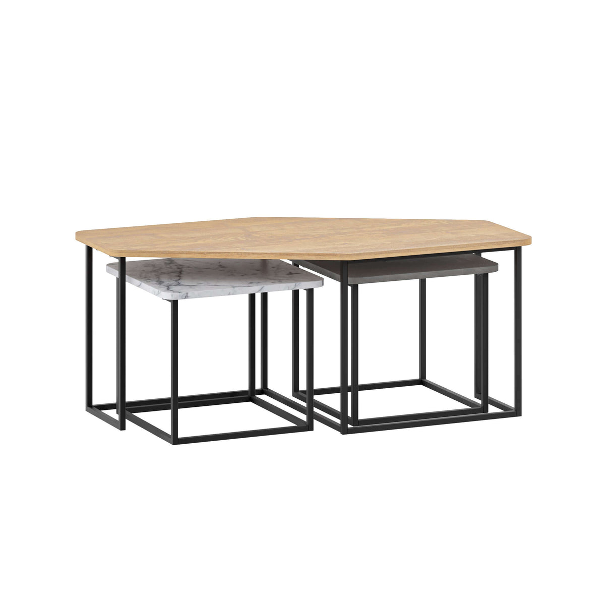 Table basse moderne Nesty 3 pièces