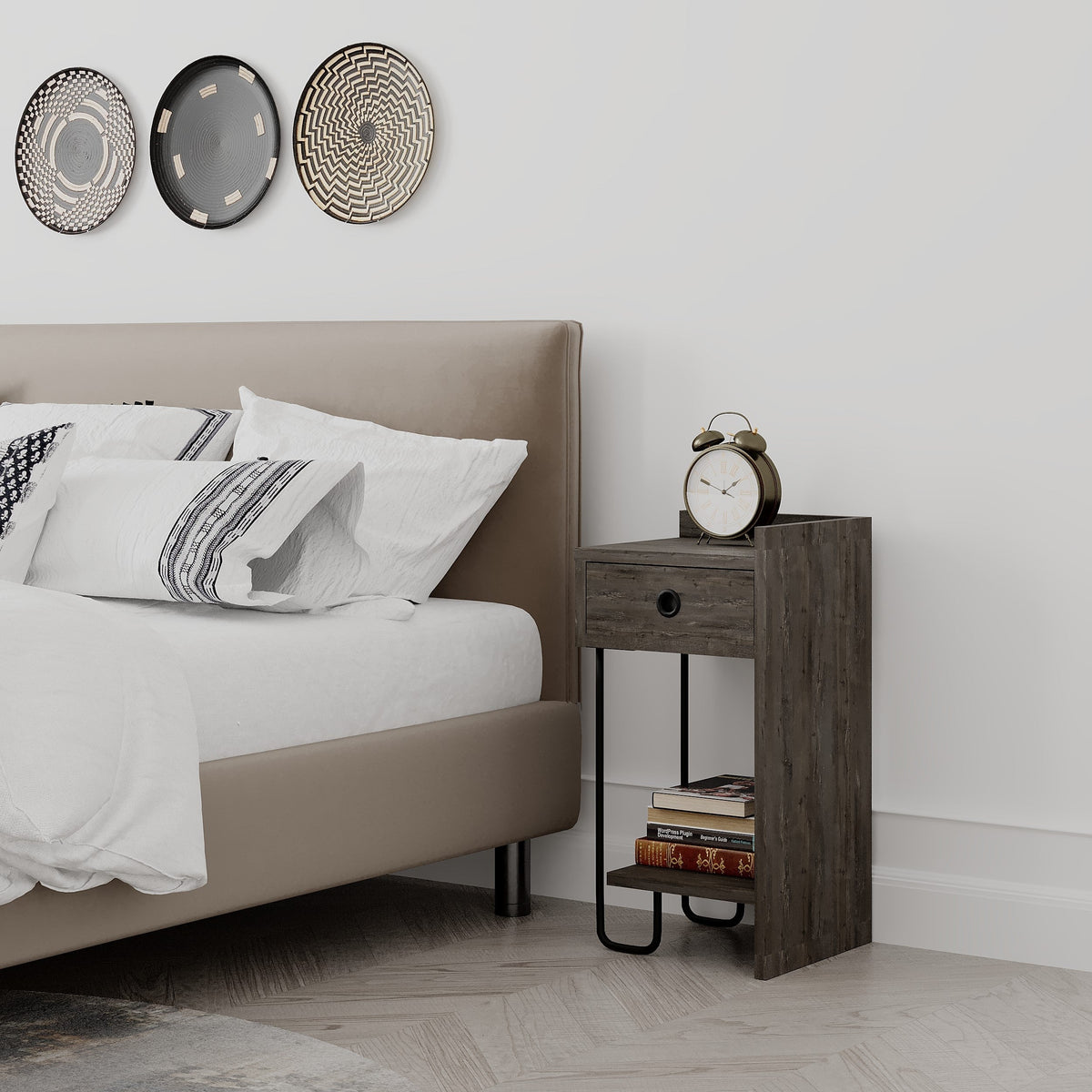 Sirius Chevet Moderne Module Droit Meuble de Chambre L 32cm